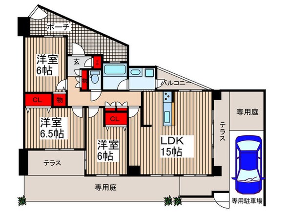 ラプレ大宮公園(106)の物件間取画像